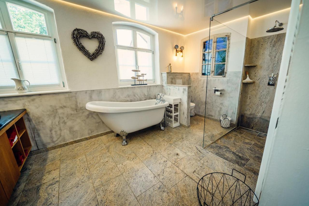 Alte Schmiede Mit Sauna, Pool Und Whirpool Im Aussenbereich Schoenstes Ferienhaus Der Lausitz Elsterheide 外观 照片