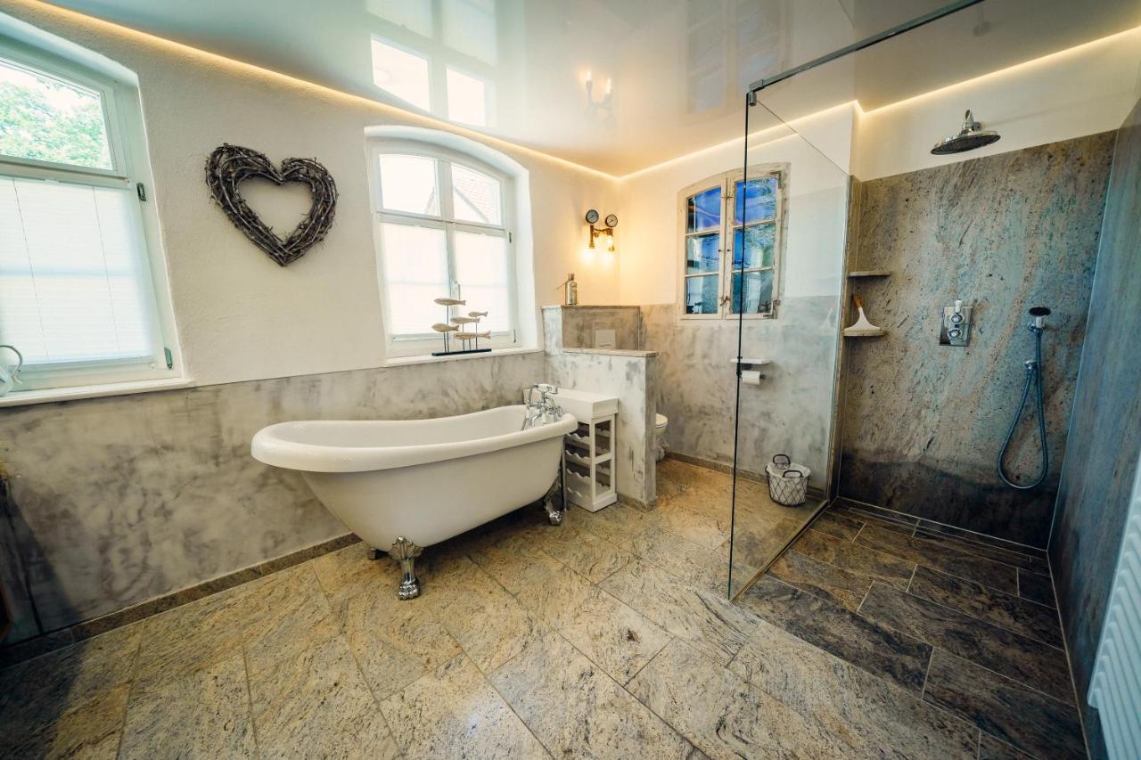 Alte Schmiede Mit Sauna, Pool Und Whirpool Im Aussenbereich Schoenstes Ferienhaus Der Lausitz Elsterheide 外观 照片